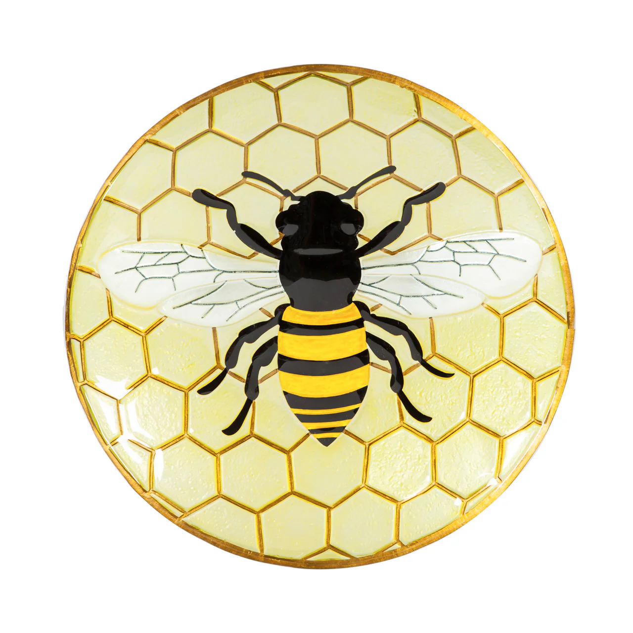 Glass Bird Bath, Bee