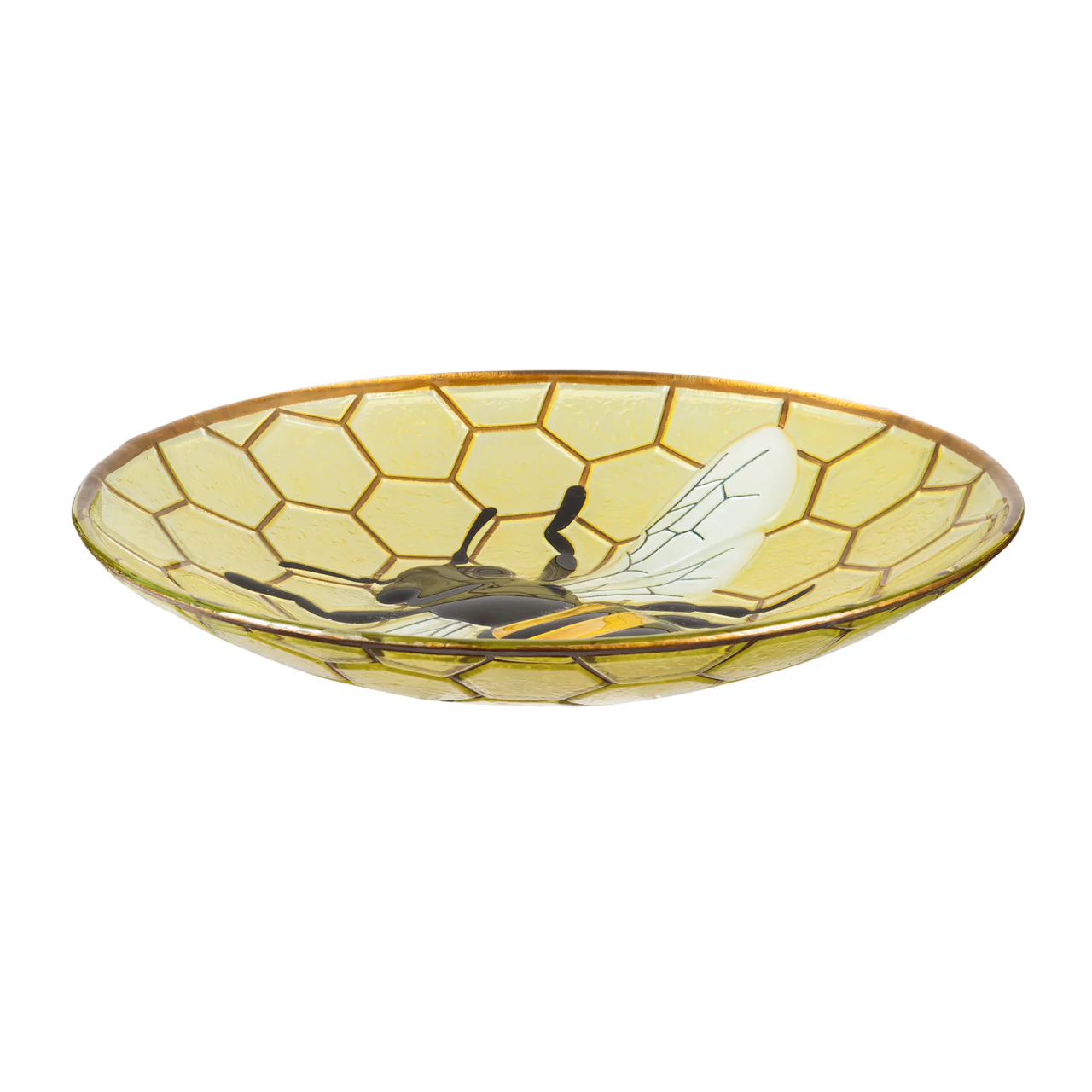 Glass Bird Bath, Bee - Image 2