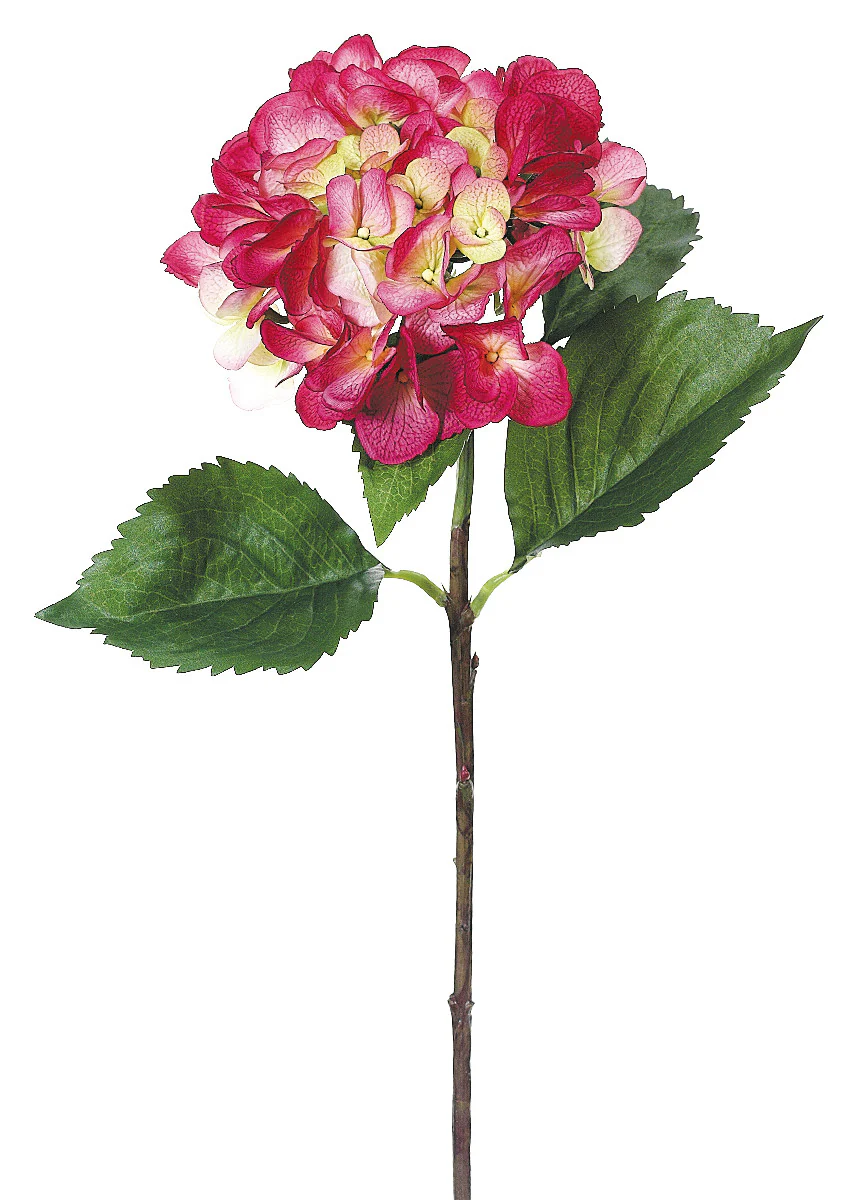 Faux Hydrangea Spray Two Tone Beauty - 27 inch