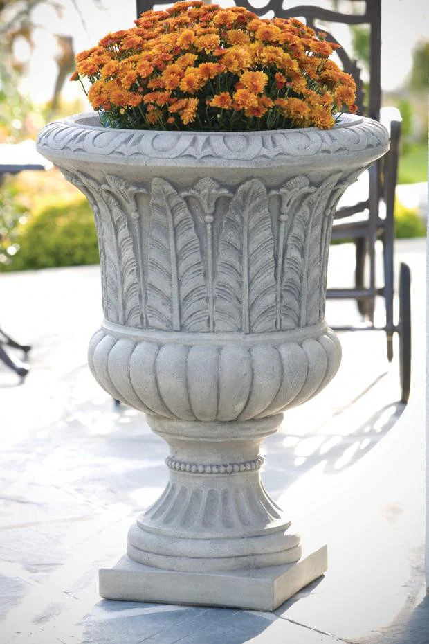 Egg & Dart Leaf Urn 32 inch