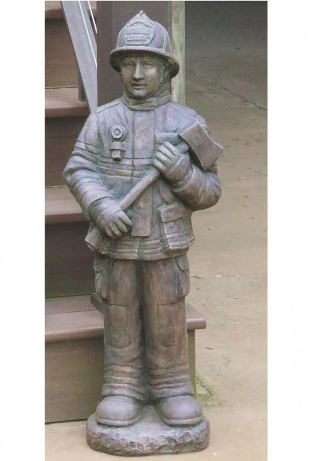 Firefighter Holding Axe 34 inch