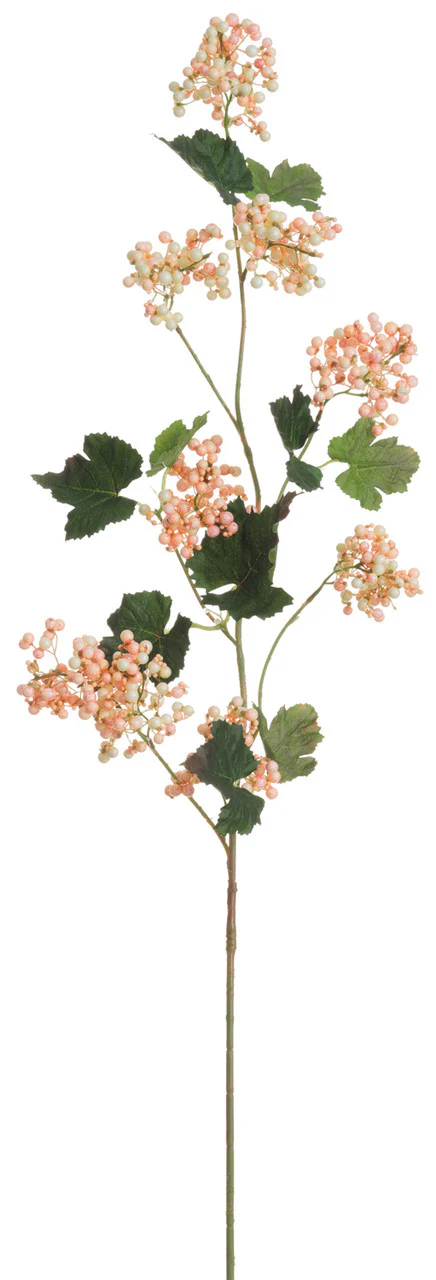 Faux Berry Spray Pink/Cream - 41 inch