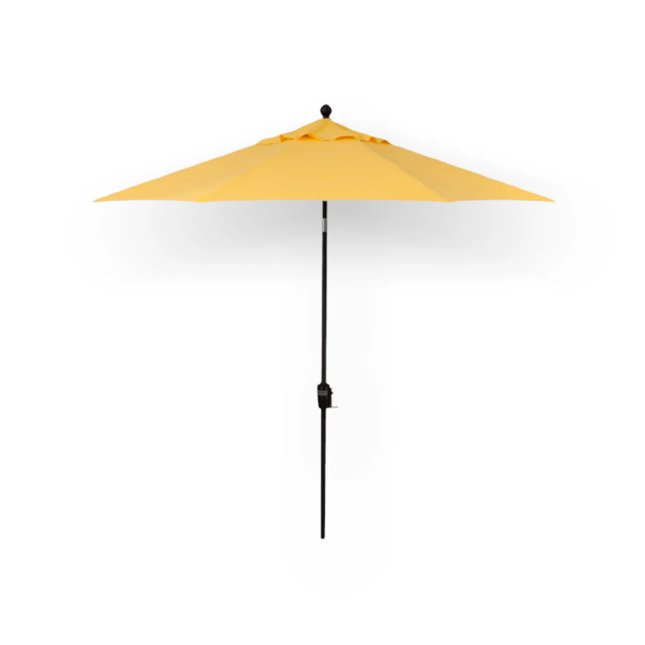 9' Push Button Tilt Umbrella, Black Frame - Lemon - Image 3