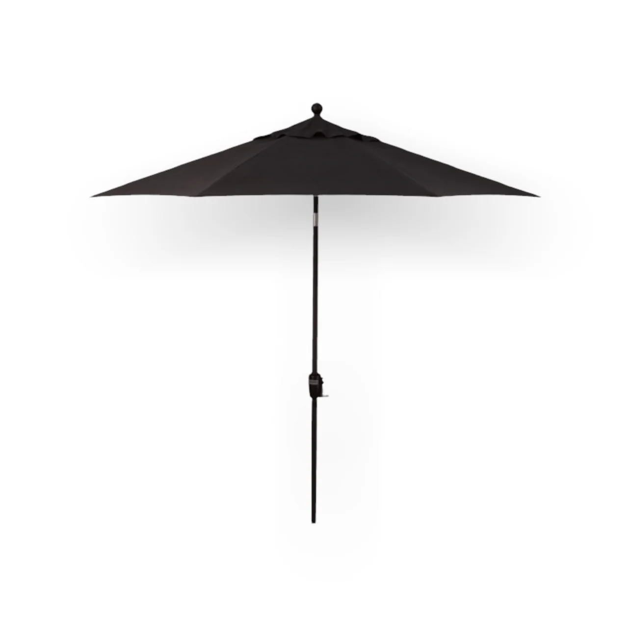 9' Push Button Tilt Umbrella, Black Frame - Black - Image 3