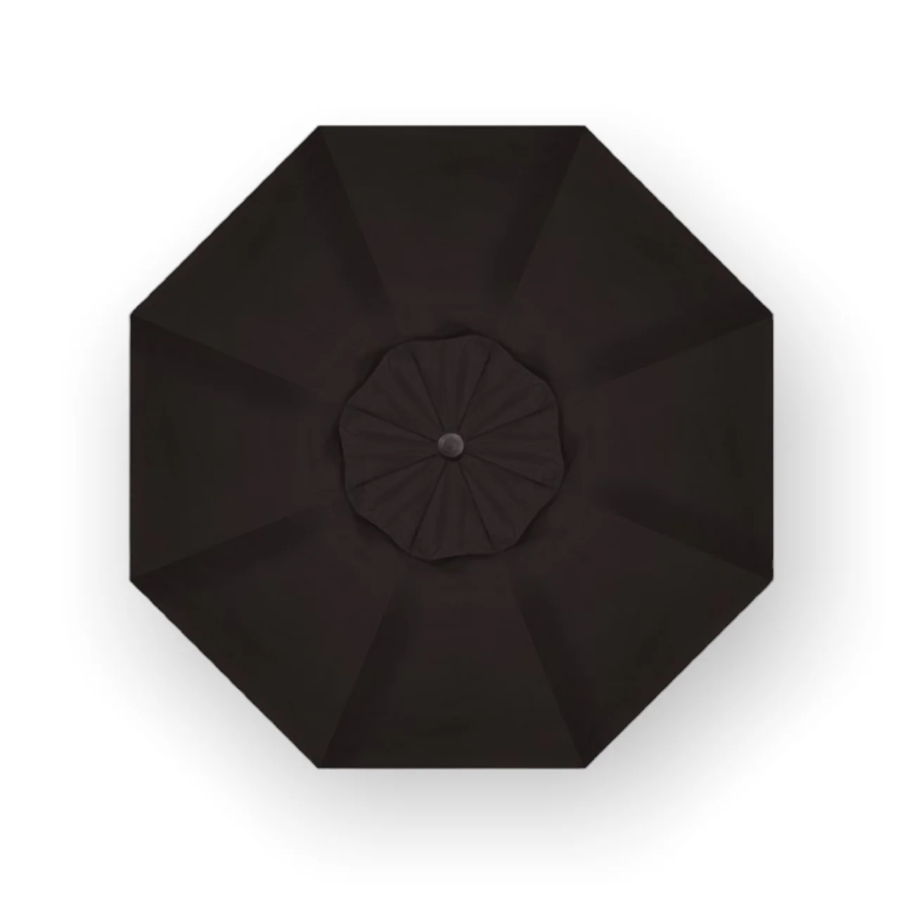 9' Push Button Tilt Umbrella, Black Frame - Black - Image 4