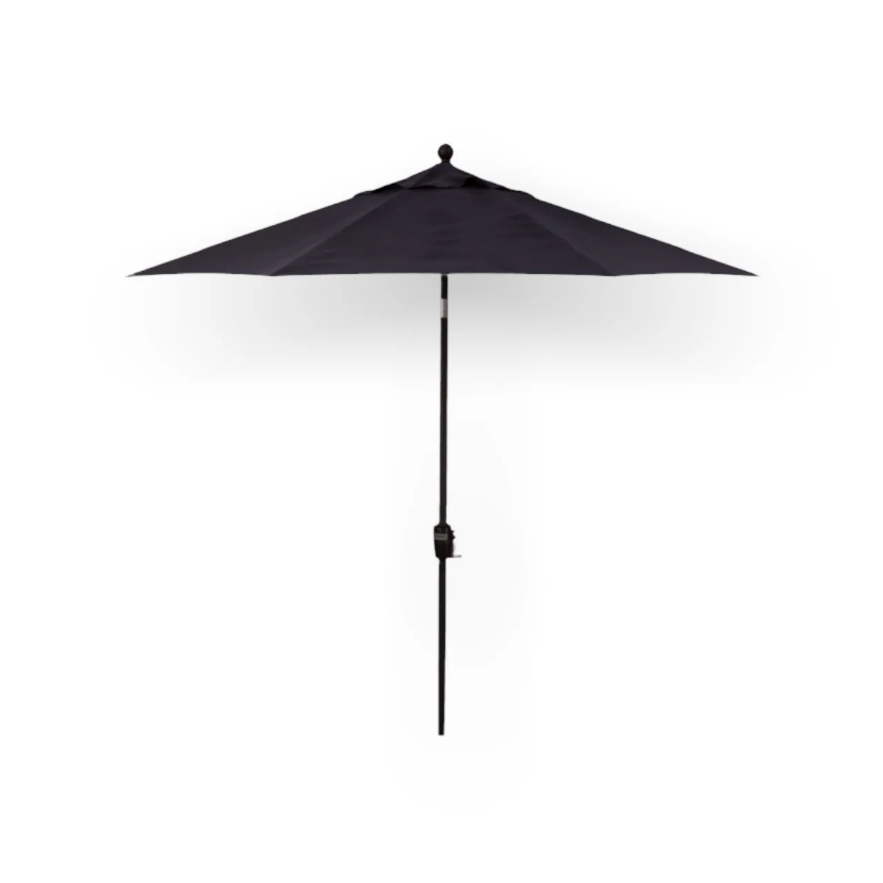 9' Push Button Tilt Umbrella, Black Frame - Navy - Image 3