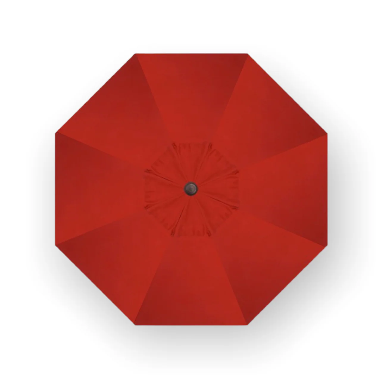 9' Push Button Tilt Umbrella, Bronze Frame - Red - Image 4