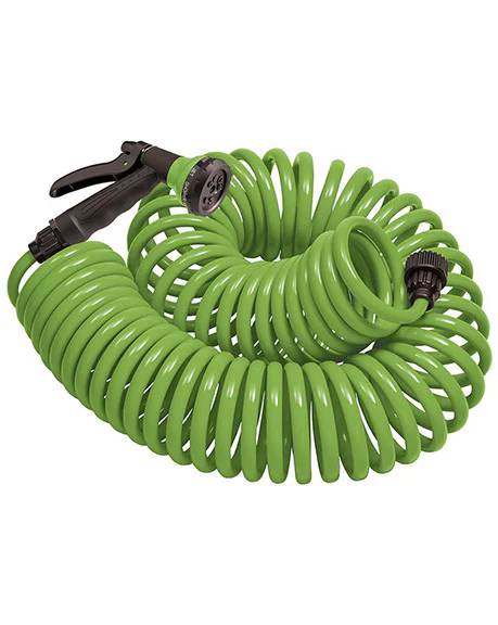 Oribit Coil Hose/Nozzle-Green - 50 Ft