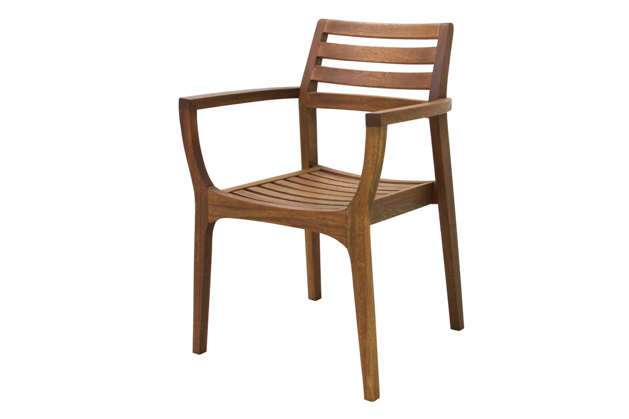 Eucalyptus Danish Stacking Arm Chair - Image 2
