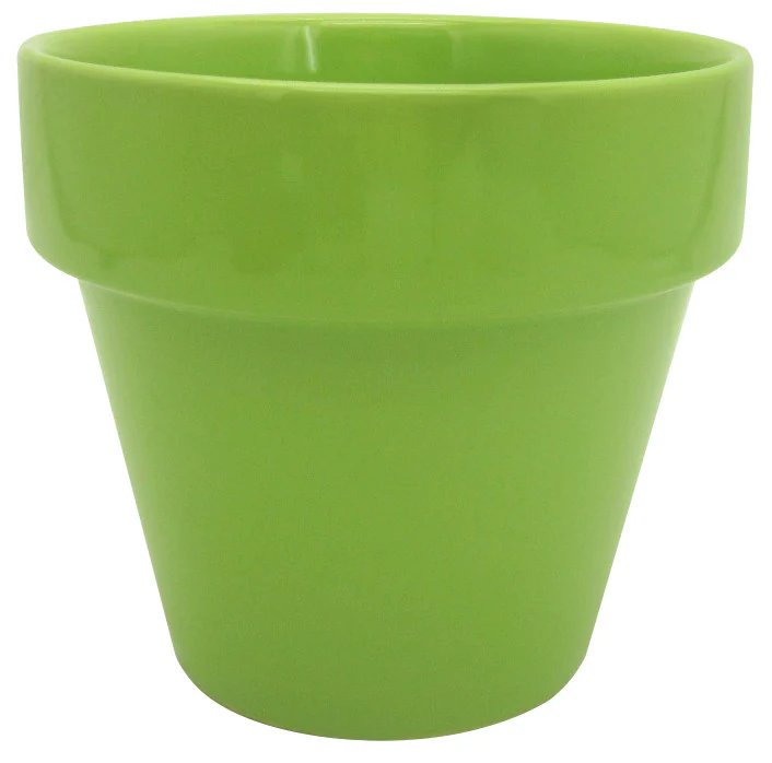 Glazed Ceramic Electric Pot Green Apple - 5.5 inch