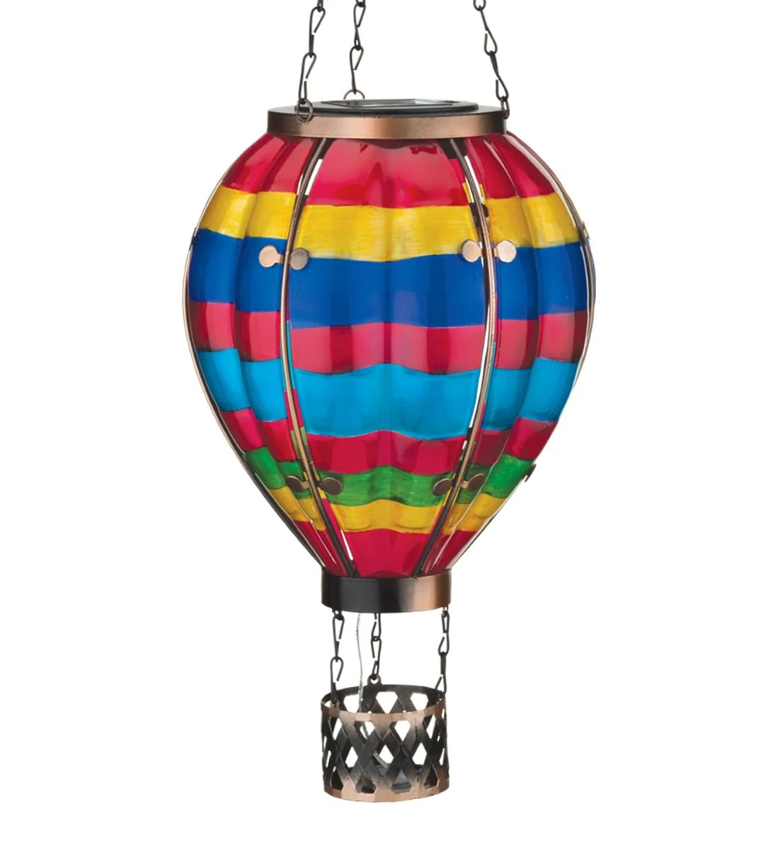 Hot Air Balloon Solar Lantern - Multi Stripe - Image 7