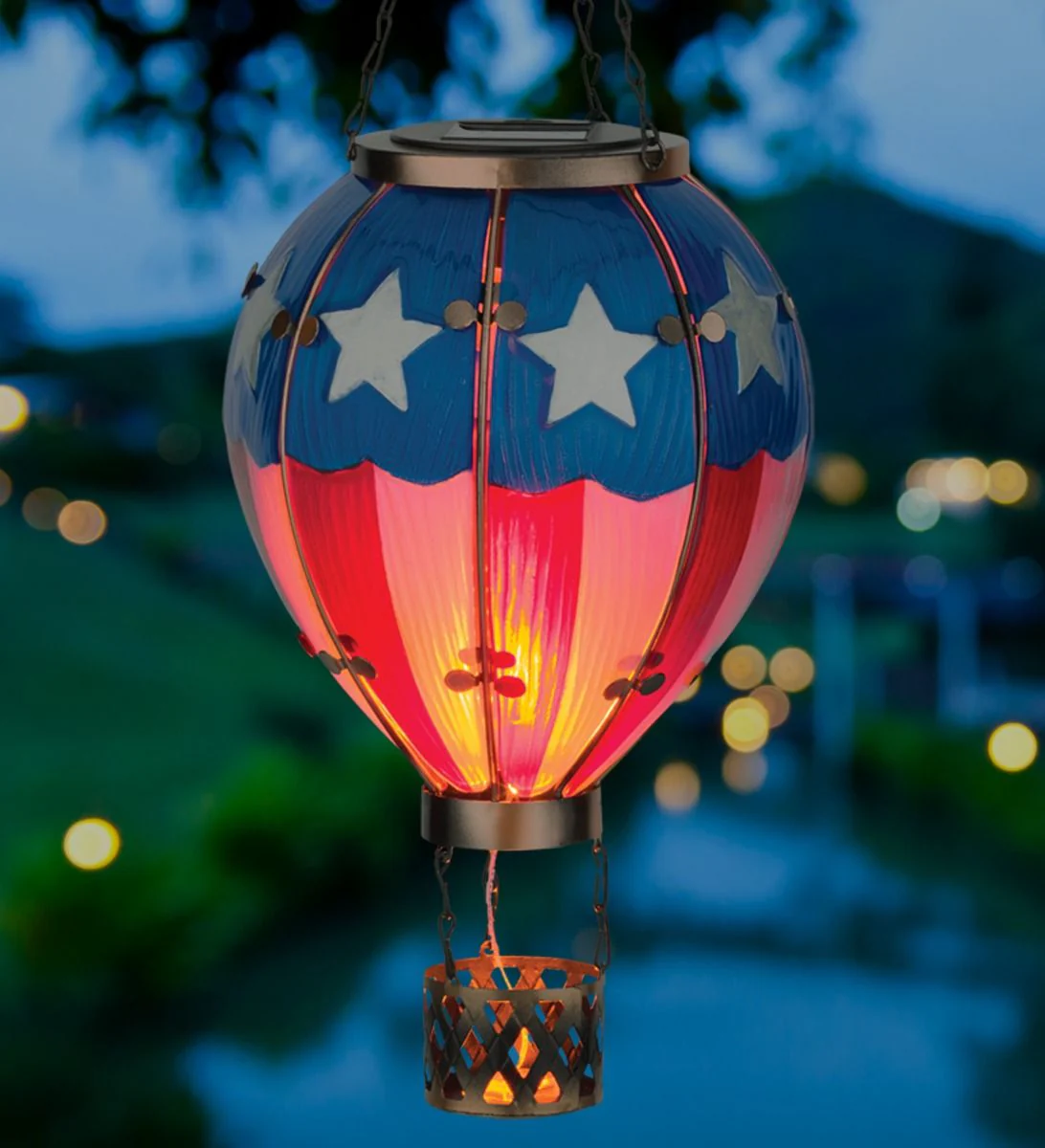 Hot Air Balloon Solar Lantern - Americana - Image 13