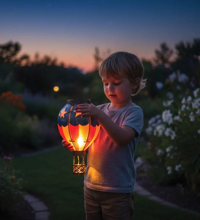 Hot Air Balloon Solar Lantern - Americana - Image 15