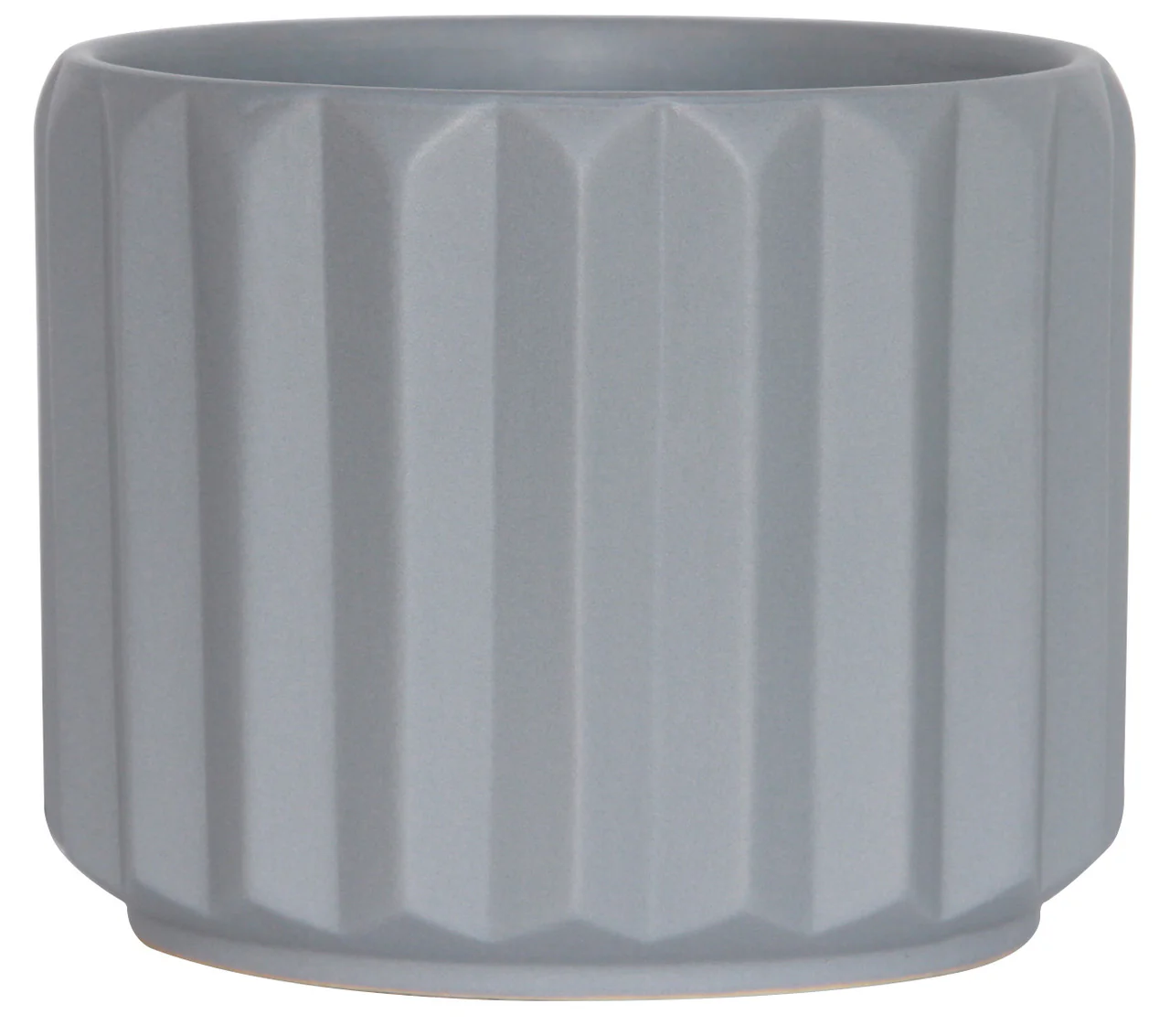 Glazed Ceramic Olympia Cylinder Faux Cement - 8 inch