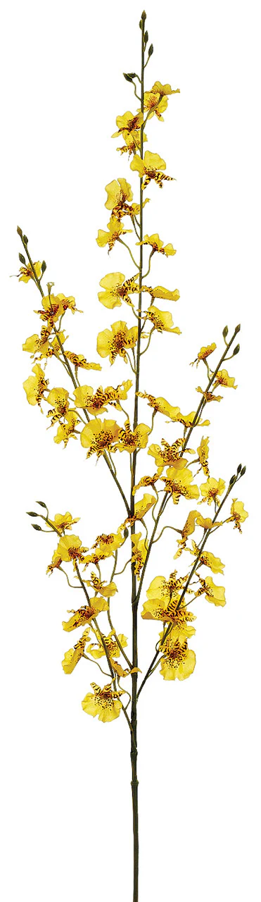 Faux Oncidium Orchid Spray Yellow - 40 inch