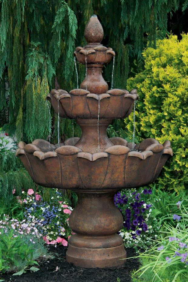 Three Tier Petal Leaf Fountain 80 inch
