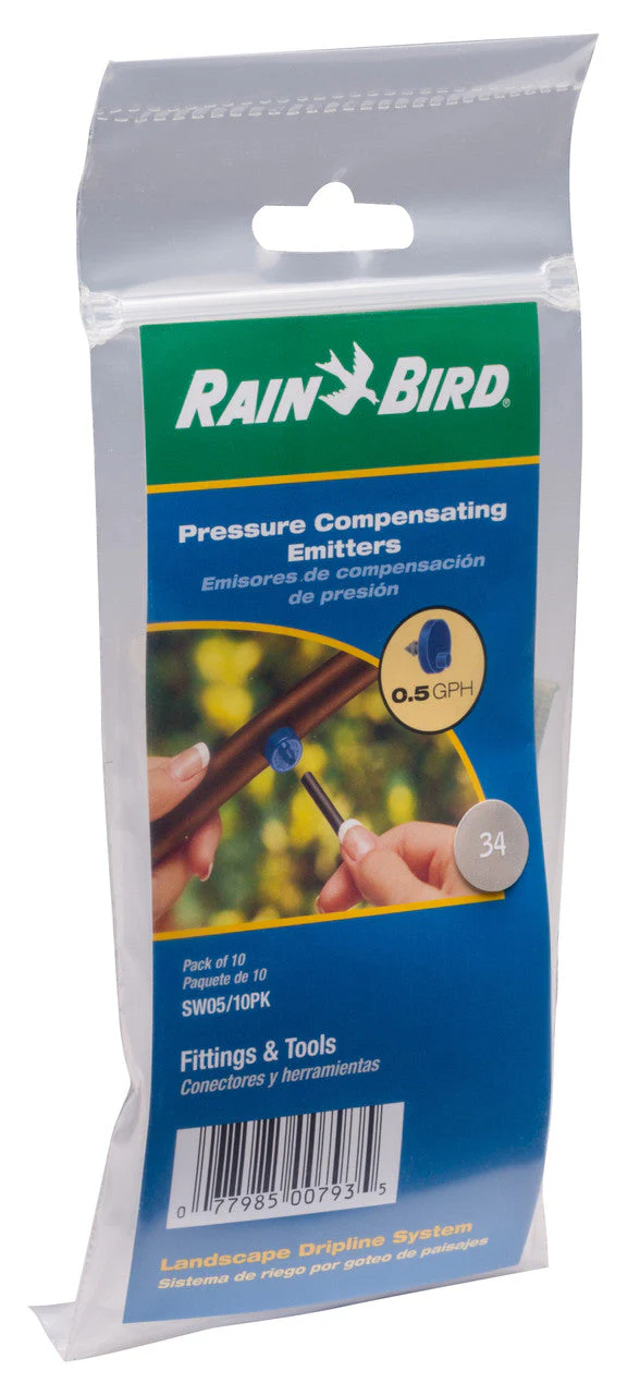 SW05-10PS Drip Irrigation Spot Watering Dripper/Emitter, 0.5 (1/2) Gallon Per Hour - 10 Pack - Image 2