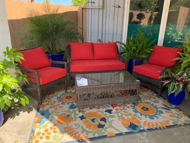 Sandra 4 piece Love Seating Group