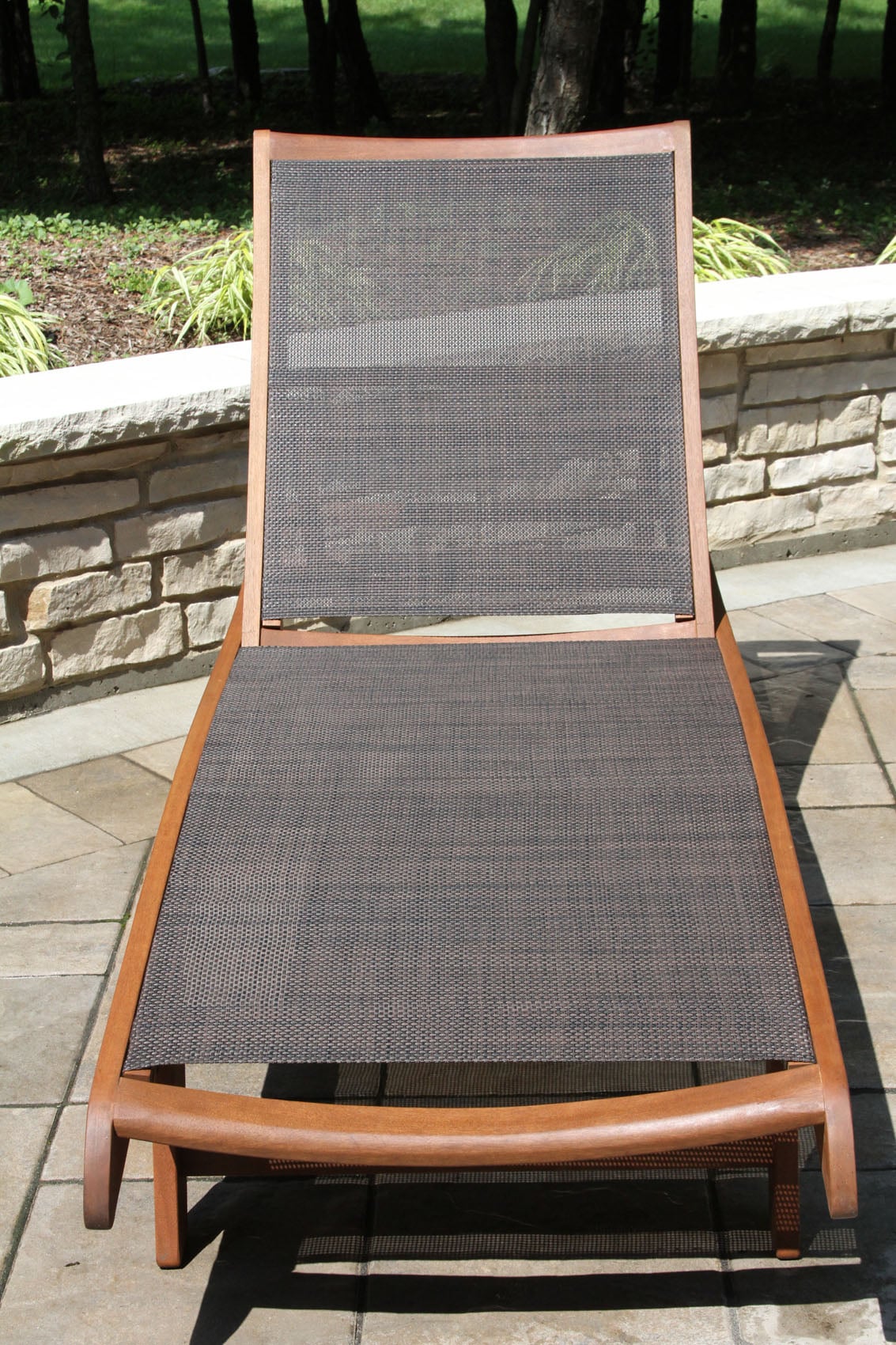 Eucalyptus & Brown Sling Chaise Lounger - Image 8