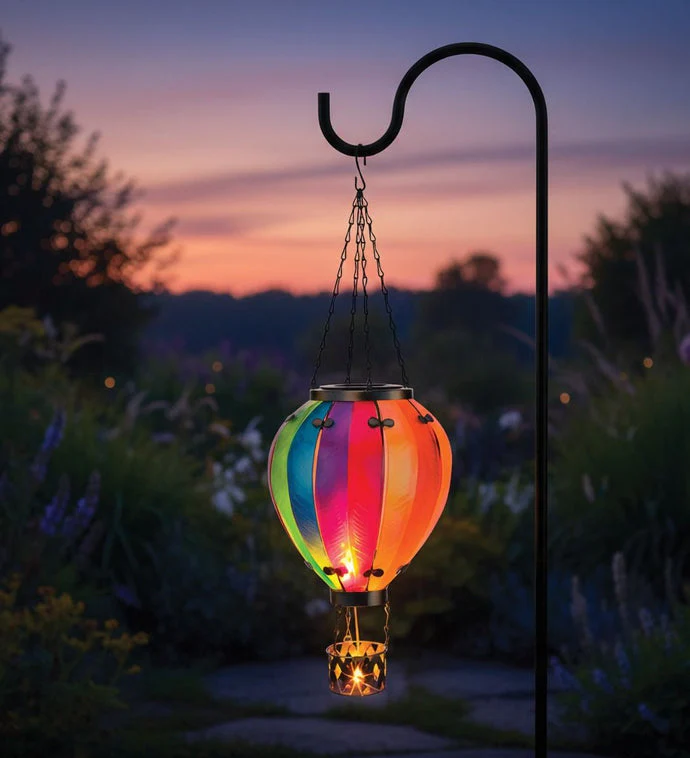 Hot Air Balloon Solar Lantern – Rainbow - Image 12