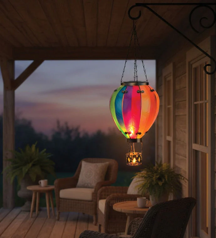 Hot Air Balloon Solar Lantern – Rainbow - Image 13