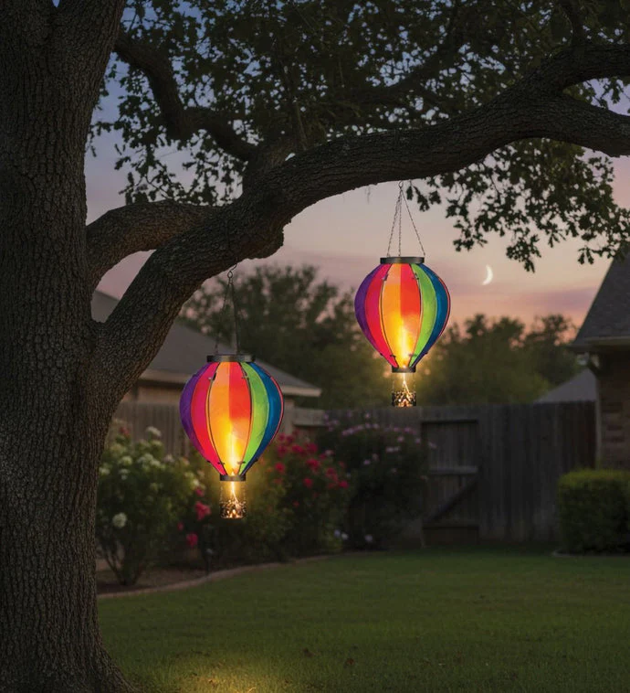Hot Air Balloon Solar Lantern – Rainbow - Image 24