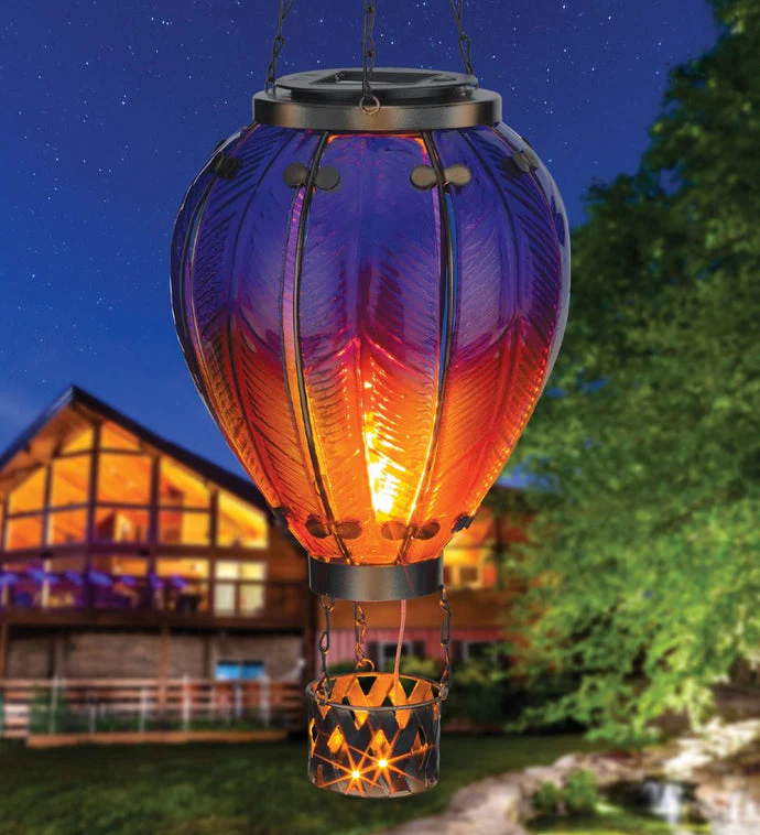 Hot Air Balloon Solar Lantern - Purple - Image 5