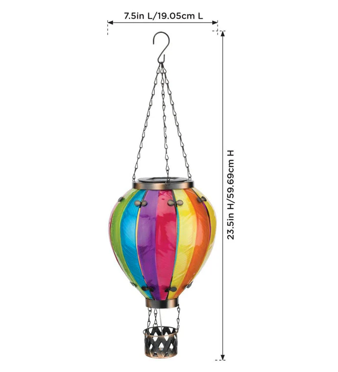 Hot Air Balloon Solar Lantern – Rainbow - Image 14