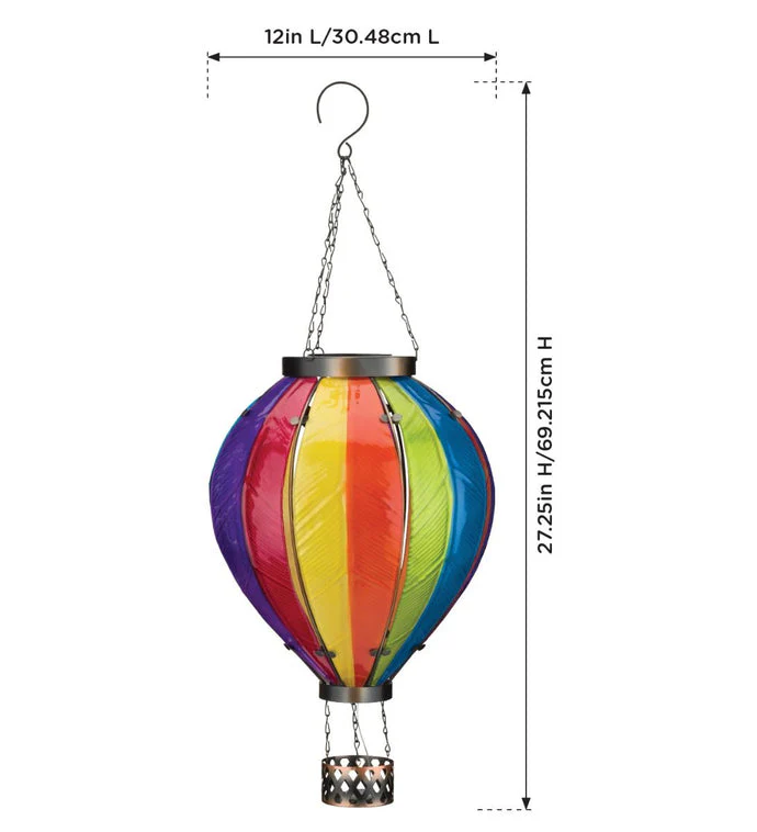 Hot Air Balloon Solar Lantern – Rainbow - Image 25