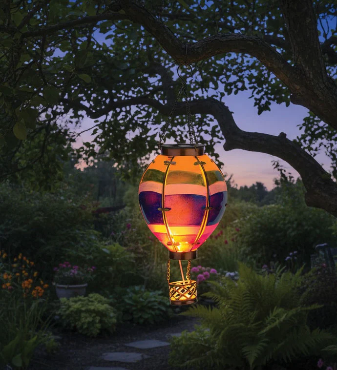 Hot Air Balloon Solar Lantern - Stripe - Image 4