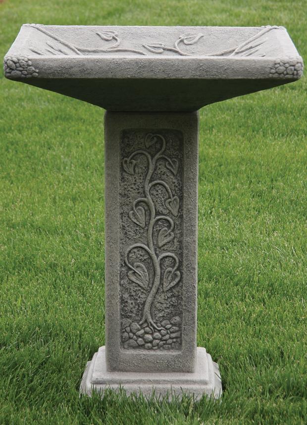 Square Garden Birdbath 32 inch